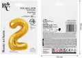Balon foliowy B&C 2 Royal gold 85cm - tantis.pl