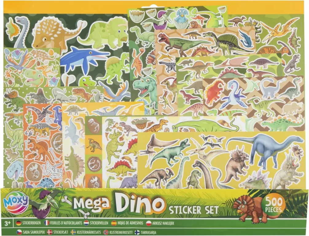Mega naklejki Dino 500 sztuk - tantis.pl
