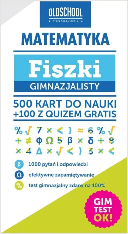 Matematyka. Fiszki gimnazjalisty - tantis.pl