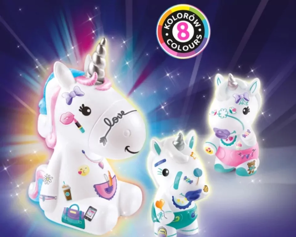 Świecące Dekorożce. Rodzinka jednorożców DIY - tantis.pl