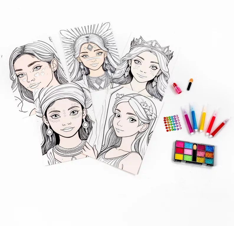 Kolorowanka plansze make-up KIDEA - tantis.pl
