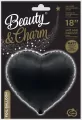 Balon foliowy B&C Serce matowe czarne 37cm - tantis.pl