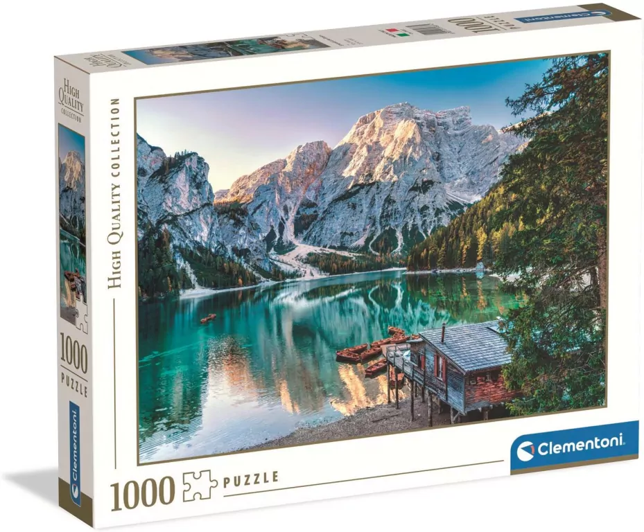 Puzzle 1000 HQ. Emerald Lake Braies. 39887 - tantis.pl