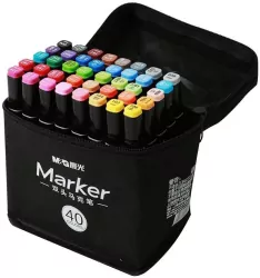 Marker artystyczny dwustronny 40 kolorów M&G