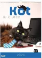 Kalendarz 2026 wieloplanszowy kot w biurze - tantis.pl
