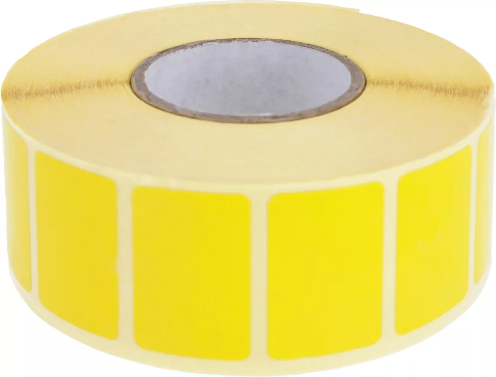 Etykieta samoprzylepna termiczna żółta 32x20 - tantis.pl