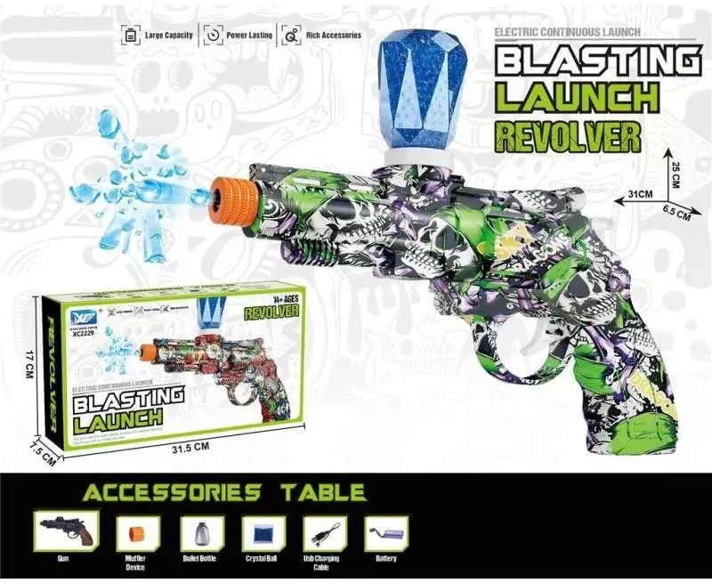 Pistolet na kulki żelowe z ładowarką - tantis.pl