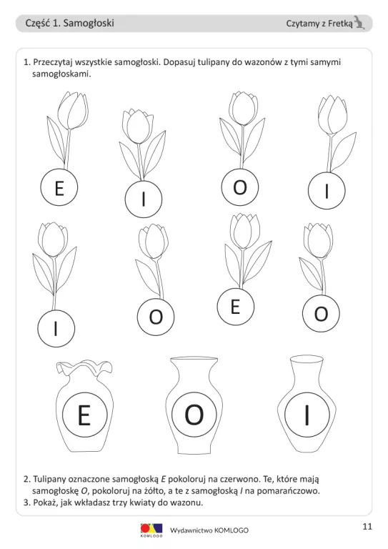 Ćwiczenia. Czytamy z Fretką. Bolo, część 1. Samogłoski - tantis.pl