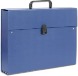 Teczka A4 z rączką 6,5 cm, maxi plus. Lux PCV. Granatowa