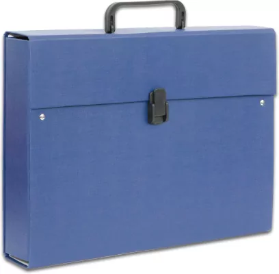 Teczka A4 z rączką 6,5 cm, maxi plus. Lux PCV. Granatowa