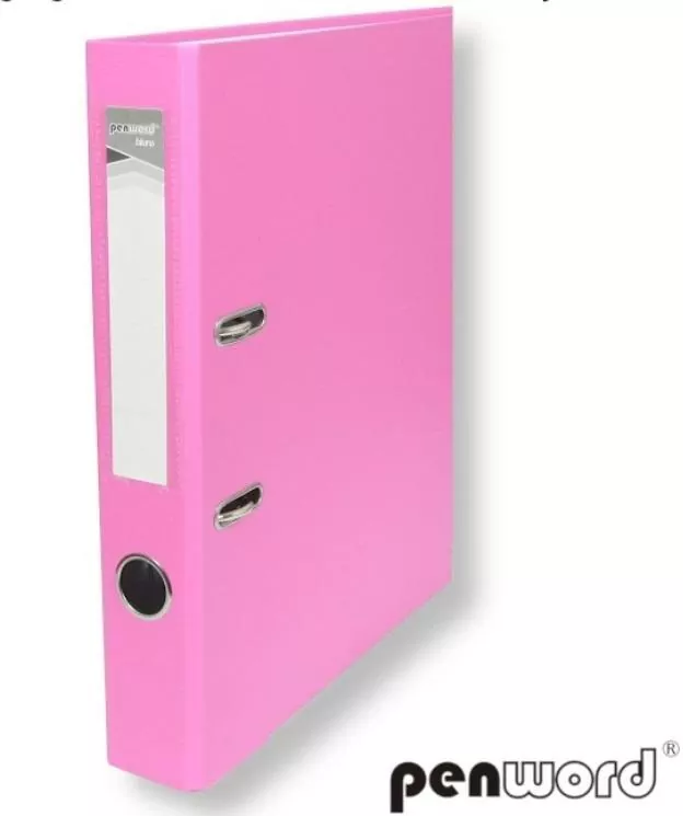 Segregator A4 z okuciem 5cm. Różowy - tantis.pl