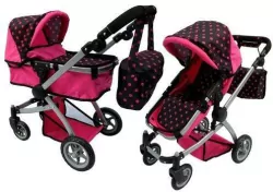 Wózek dla lalek Alice, spacerówka 2w1