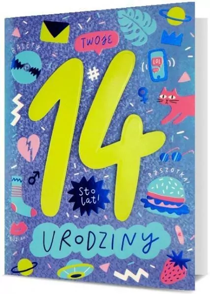 Karnet B6 Urodziny 14 - tantis.pl