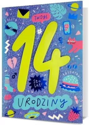 Karnet B6 Urodziny 14