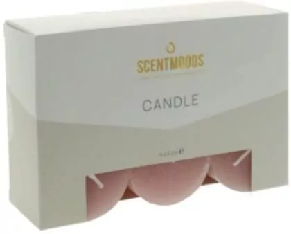 Rustykalna świeca w kolorze Flamingo 5x5cm - tantis.pl