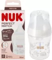 NUK. Perfect Match. Butelka z silikonowym smoczkiem. 150 ml. Tęcza - tantis.pl