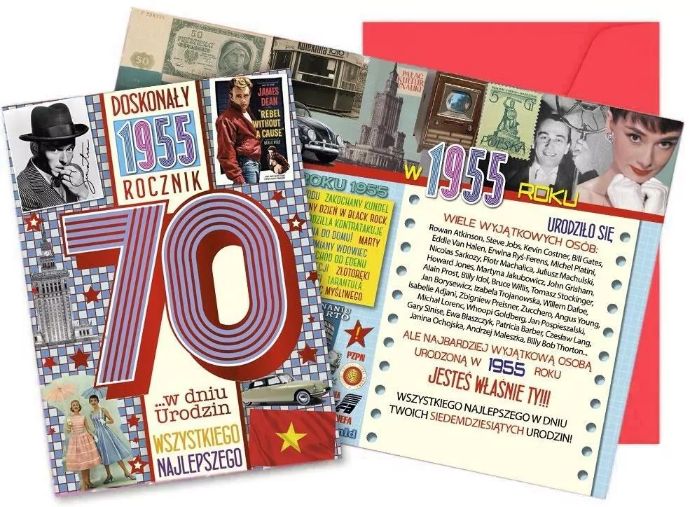 Karnet Urodziny 70 - tantis.pl