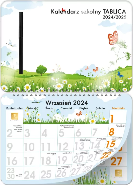 Kalendarz 2024-2025 szkolny Tablica - tantis.pl