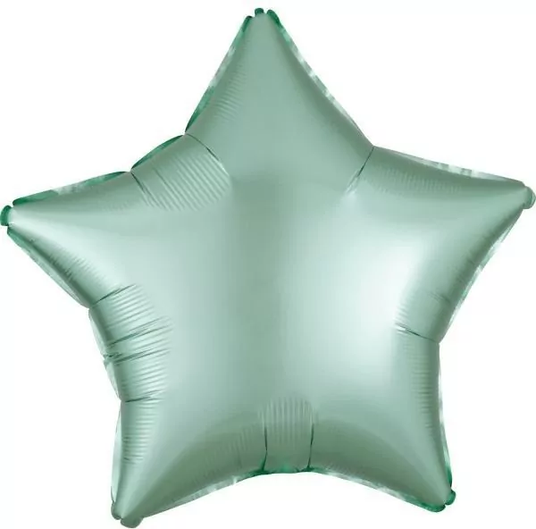 Balon foliowy Lustre Mint Green gwiazda 48cm - tantis.pl