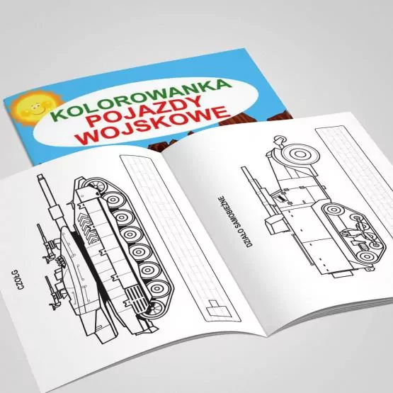 Kolorowanka. Pojazdy wojskowe - tantis.pl