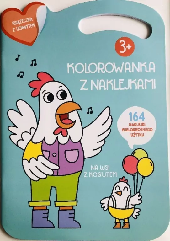 Kolorowana z naklejkami. Na wsi z kogutem - tantis.pl