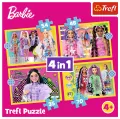 Wesoły świat Barbie . Puzzle 4w1 - tantis.pl