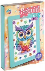 Obraz cekinowy z ramą Sowa