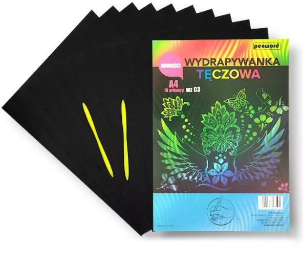 Wydrapywanka tęczowa A4 multicolor WZ-03 - tantis.pl