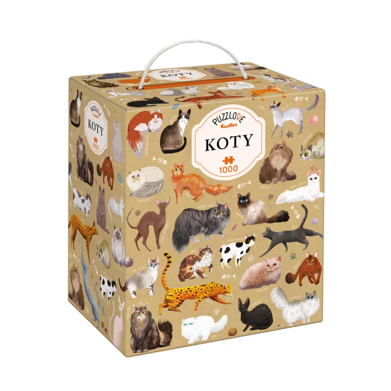 CzuCzu. Puzzlove. Koty 1000 el. - tantis.pl