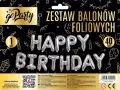 Zestaw balonów foliowych Happy Birthday srebrne - tantis.pl