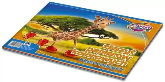 Zeszyt papierów kolorowych A4, błyszczący