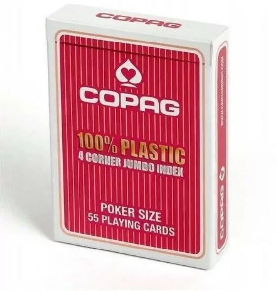 Karty do gry Copag 100% plastic 4 corner jumbo index - tantis.pl