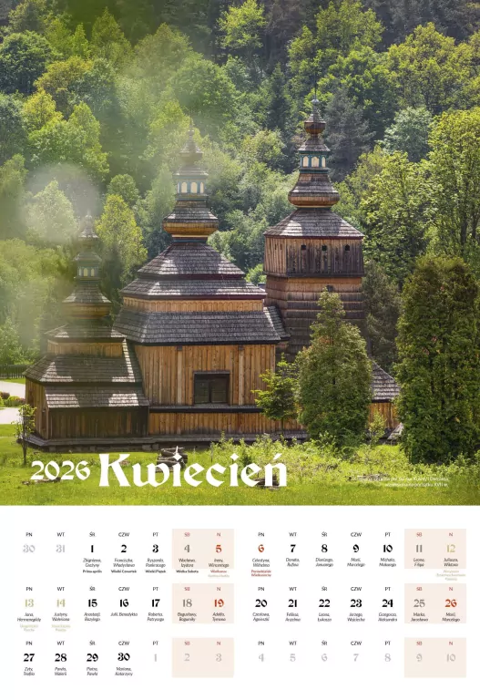 Kalendarz Cerkwie łemkowskie 2026 - tantis.pl