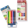 Kredki ołówkowe trójkątne z temperówką. 12 kolorów - tantis.pl
