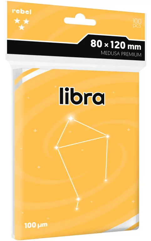 Koszulki na karty Rebel (80x120 mm) Libra Premium, 100 sztuk - tantis.pl