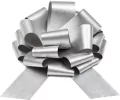 Kokarda dekoracyjna DIY srebrny 30cm - tantis.pl