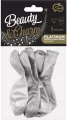 Balony Beauty&Charm platynowe srebrne 30cm - tantis.pl