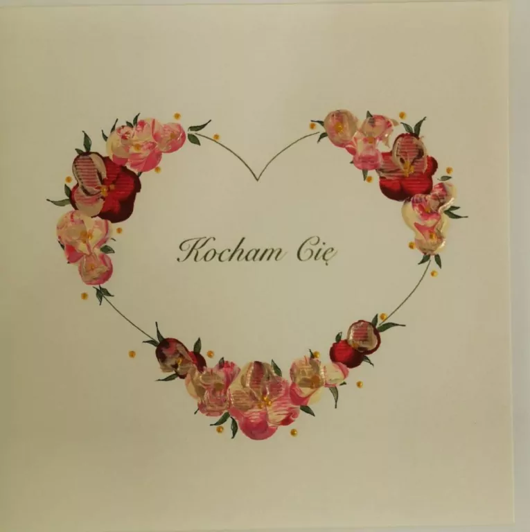 Karnet kwadrat. Walentynki. Kocham Cię - tantis.pl