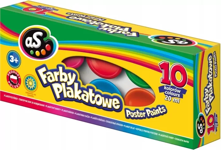 Farby plakatowe. 10 kolorów - tantis.pl