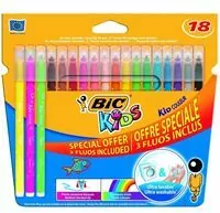 Flamastry Kid Couleur Fluo 15+3 kolory BIC - tantis.pl