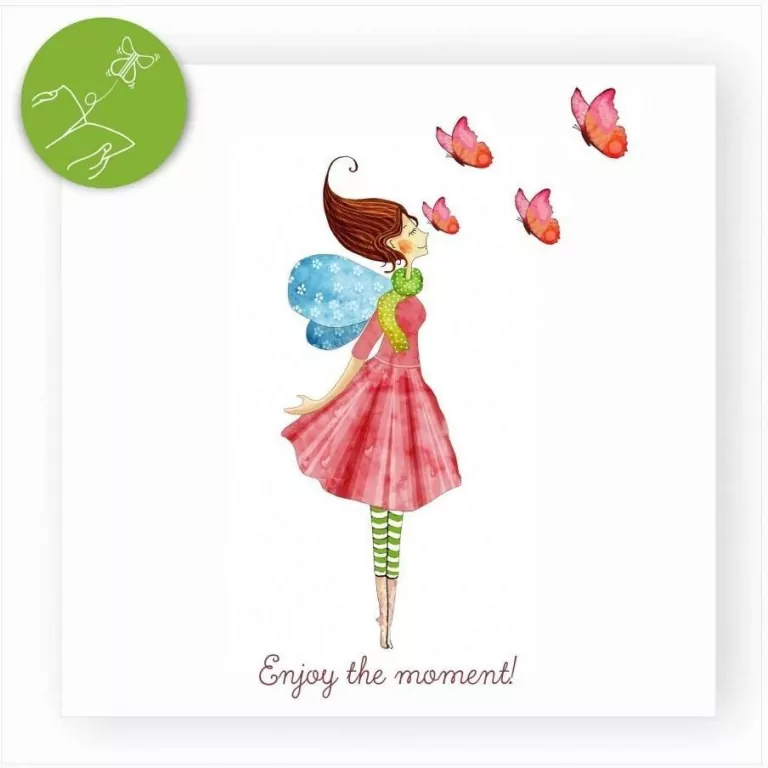 Karnet kwadrat z niespodzianką Motyle - tantis.pl