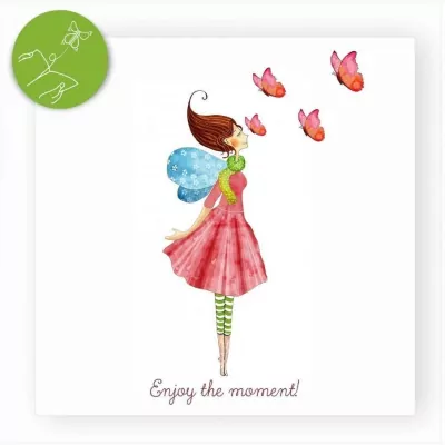 Karnet kwadrat z niespodzianką Motyle