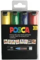 Markery plakatowe PC-8K 4 kolory POSCA UNI - tantis.pl