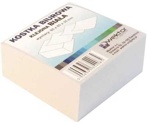 Kostka klejona biała 85x85mm 3,5cm