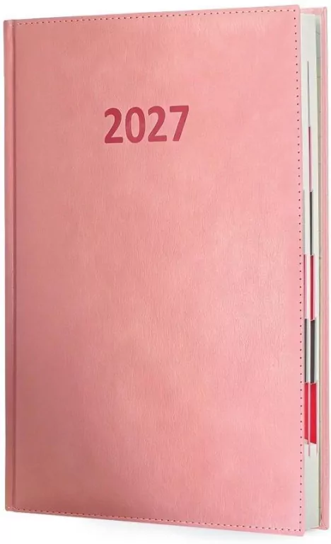 Kalendarz 2027 A4 Agenda Dzienny Pudrowy Róż - tantis.pl
