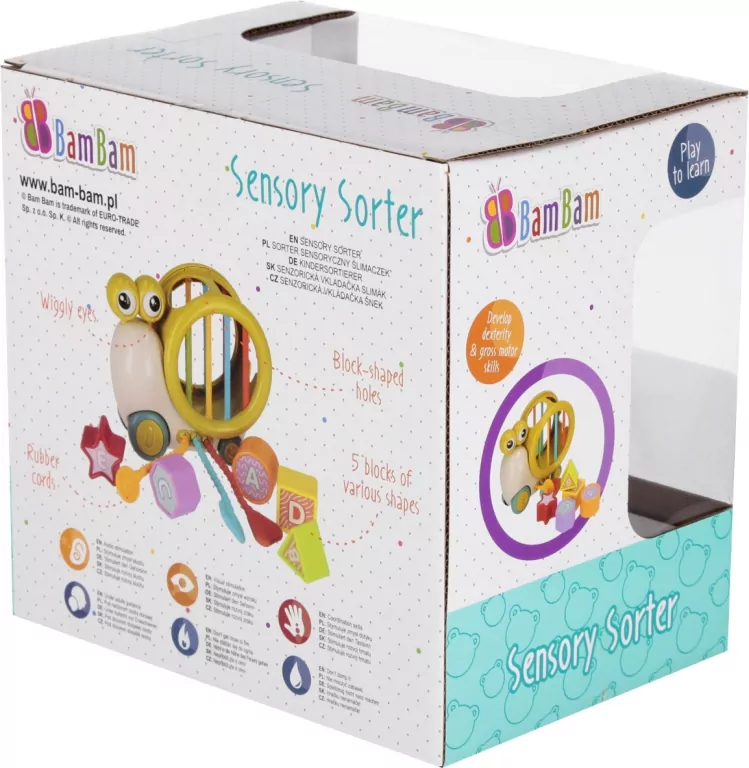 Sorter sensoryczny Bam Bam Ślimak - tantis.pl