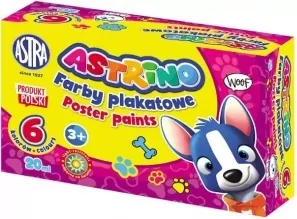 Farby plakatowe 6 kolorów Astrino 20ml ASTRA - tantis.pl