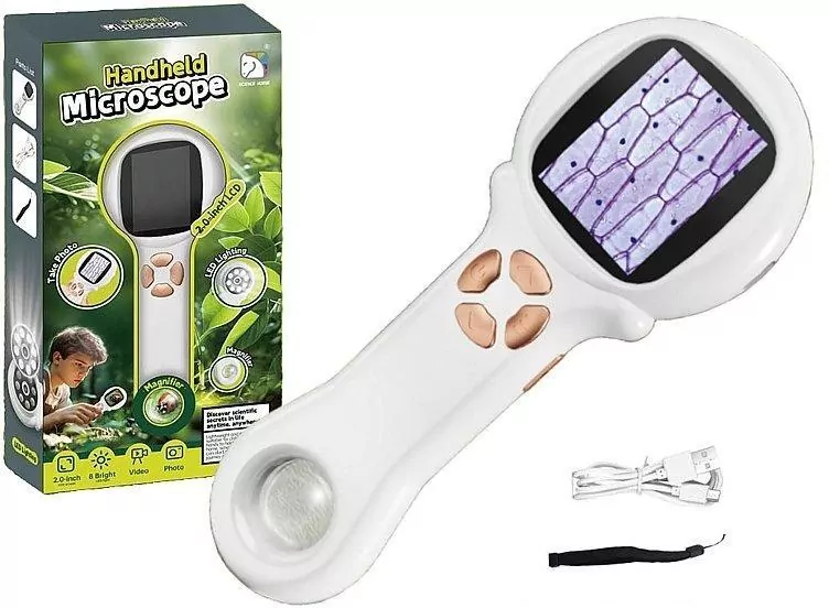 Mikroskop ręczny LED zdjęcia i nagrywanie USB - tantis.pl