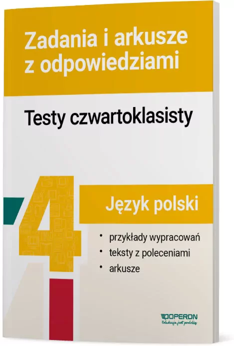 Język polski. Testy czwartoklasisty. Zadania i arkusze - tantis.pl