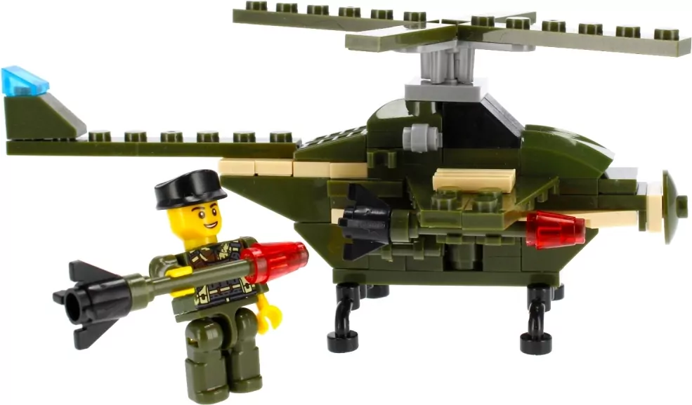 Klocki konstrukcyjne Alleblox Military 96-104 elementy, mix - tantis.pl